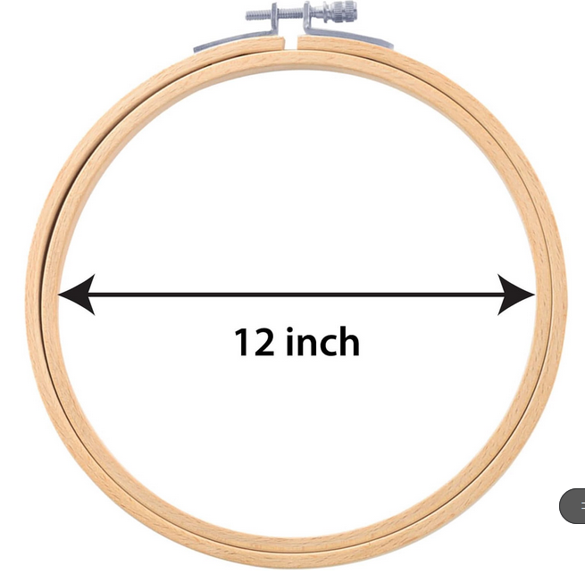 12 inch embroidery hoop with clamp